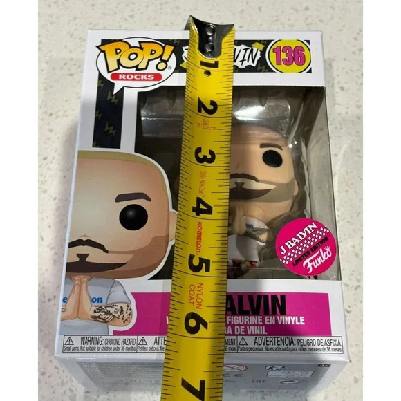 J. Balvin Kids Signed No.136 Funko Pop Vinyl Figure Light Brown Sz 6"x5" - Picture 2 of 8
